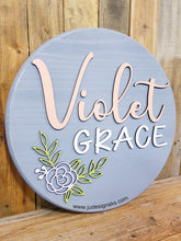 Load image into Gallery viewer, Personalized Wood Round Name Sign
